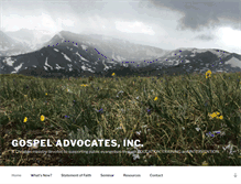 Tablet Screenshot of gospeladvocates.com